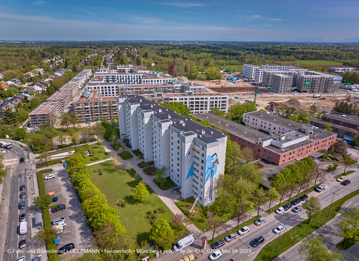 04.05.2023 - Luftbilder vom Alexisqaurtier und Pandion Verde in Neuperlach 04.05.2023 - Luftbilder vom Alexisqaurtier und Pandion Verde in Neuperlach